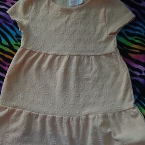 Wonder Nation Cream Textured Kids Dress